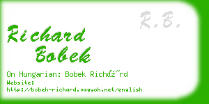 richard bobek business card